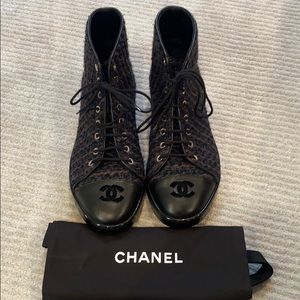 Chanel tweed sneakers